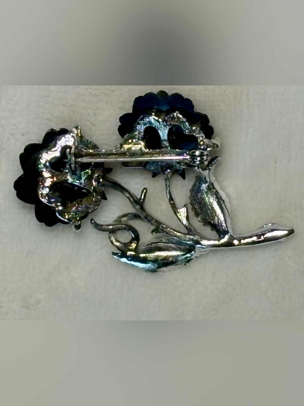 Vintage Brooch Pin Lot of 5 Rhinestone Butterfly Floral Costume Jewelry - Picture 3 of 13